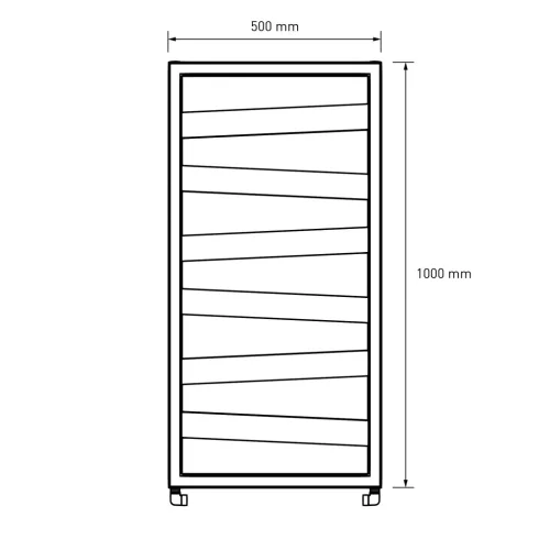 Design radiátor NERO Italia Atlas - 50 x 100 cm (fekete)