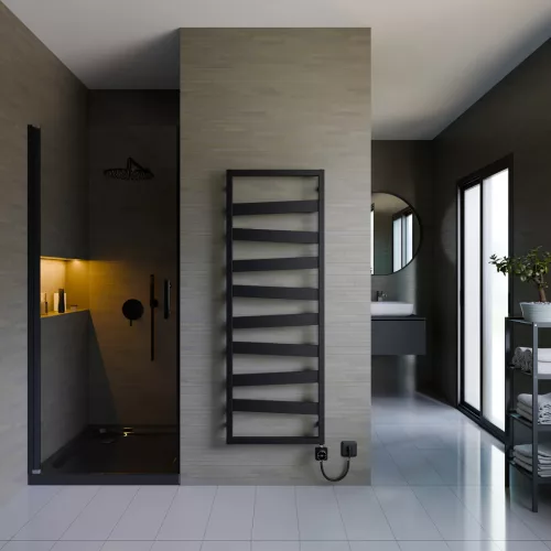 Design radiátor NERO Italia Atlas - 50 x 140 cm (fekete)