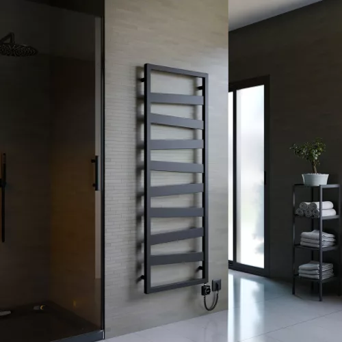 Design radiátor NERO Italia Atlas - 50 x 140 cm (fekete)