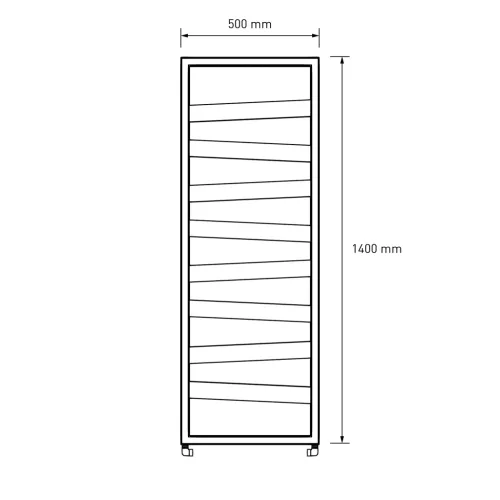 Design radiátor NERO Italia Atlas - 50 x 140 cm (fekete)