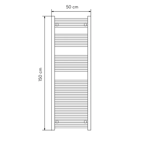 Design radiátor NERO Italia ES01005 - 50 x 150 cm (fekete)