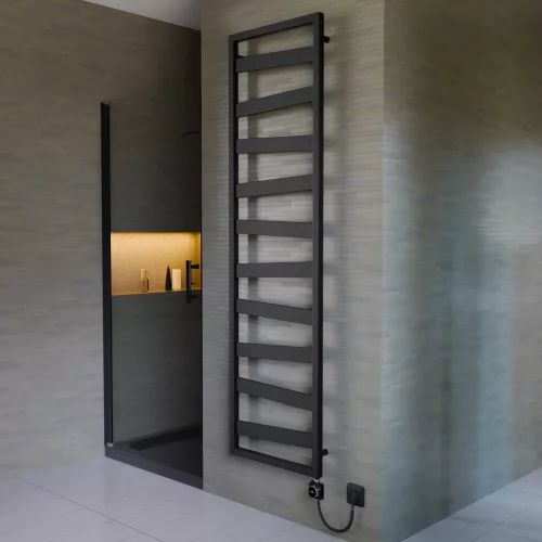 Design radiátor NERO Italia Atlas - 50 x 180 cm (fekete)