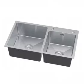   Acél mosogatótálca Nero Italia 78 x 43 cm + szárítókosár + szifon (inox)