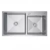 Acél mosogatótálca Nero Italia 78 x 43 cm + szárítókosár + szifon (inox)