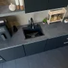 Acél mosogatótálca Nero Italia HS5040 + szárítókosár + szifon (fekete)