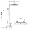 Welland Thermo-Pro zuhanyrendszer termosztátos csapteleppel - króm