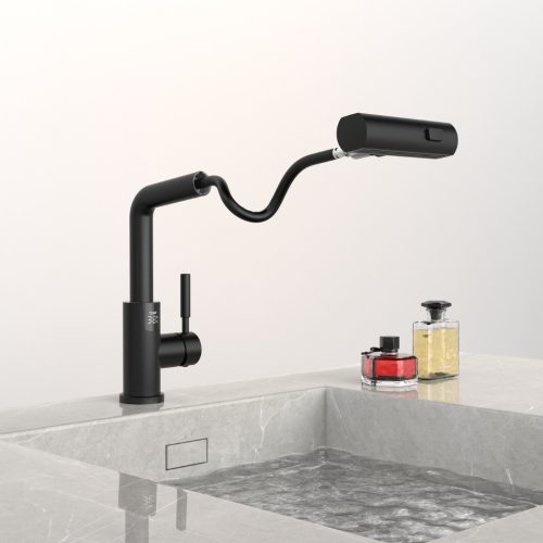 Welland FH-3181E mosogató smart csaptelep (fekete)