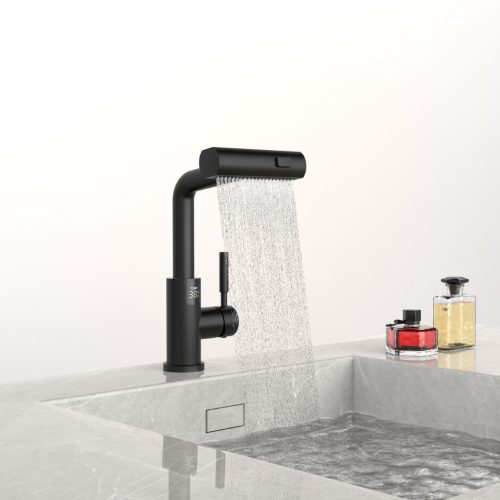 Welland FH-3181E mosogató smart csaptelep (fekete)