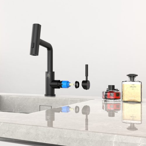 Welland FH-3181E mosogató smart csaptelep (fekete)