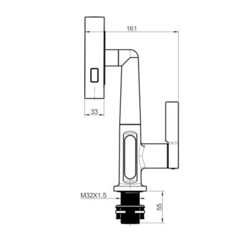 Welland FH-3328E mosogató smart csaptelep (fekete)