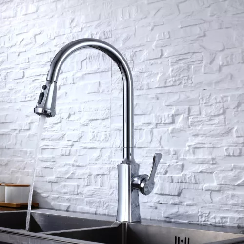 Welland FH-3398 mosogató csaptelep - kihúzható multifunkciós fej (króm)