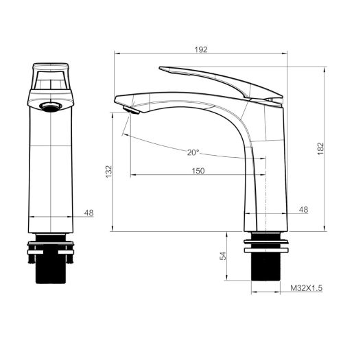 Welland FH-3436 mosdó csaptelep - króm