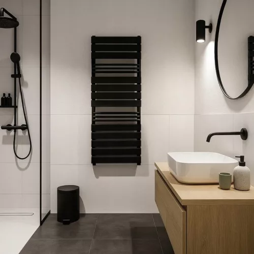 Design radiátor NERO Italia FR03001 - 50 x 129 cm