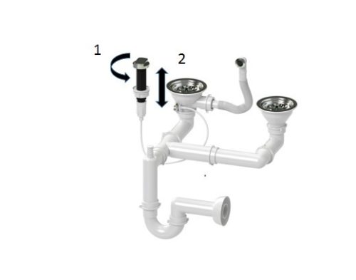 NERO G770-40SZ Gránit Mosogató + dugóemelő (szemcsés szürke)