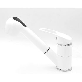 Gamma SHOWER Kihúzható Zuhanyfejes Mosogató Csaptelep - Fehér