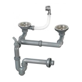 Szifon készlet kétmedencés mosogatóhoz