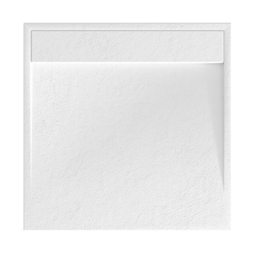 Welland kőhatású zuhanytálca rejtett lefolyóval - szifonnal 100 x 100 cm - fehér