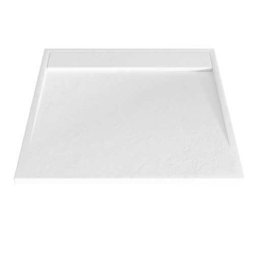 Welland kőhatású zuhanytálca rejtett lefolyóval - szifonnal 100 x 100 cm - fehér