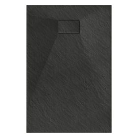 Kőhatású zuhanytálca - 70 x 90 cm - fekete