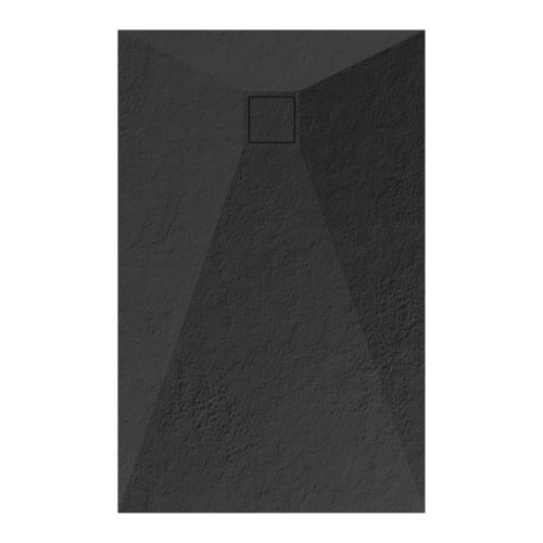 Welland kőhatású zuhanytálca szifonnal 70 x 110 cm - fekete (GT-11070SS)