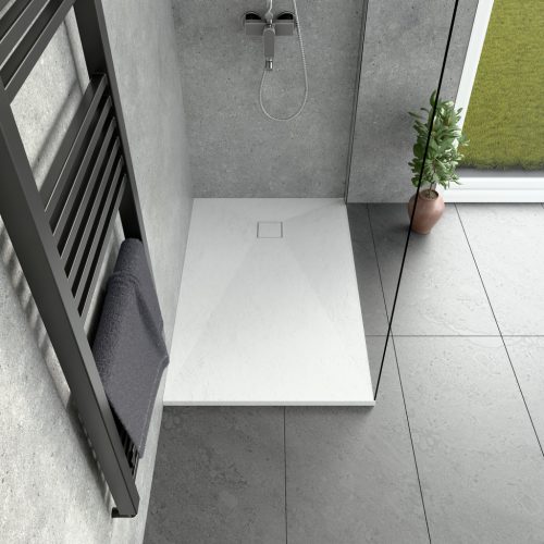 Kőhatású zuhanytálca - 70 x 110 cm - fehér