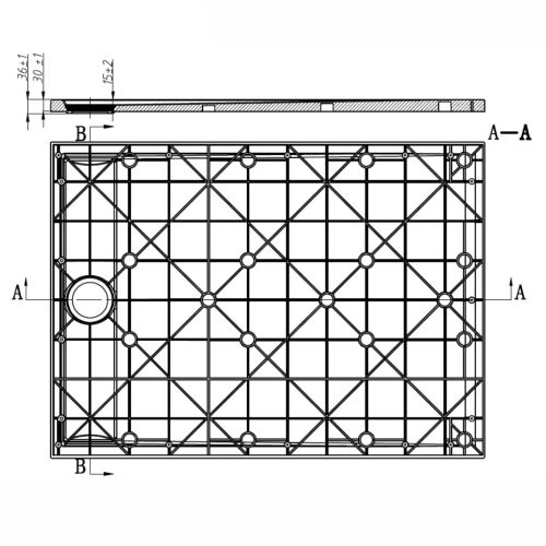 Welland Slim kőhatású zuhanytálca 80 x 110 cm