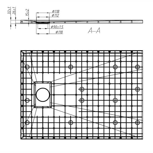 Welland Slim kőhatású zuhanytálca