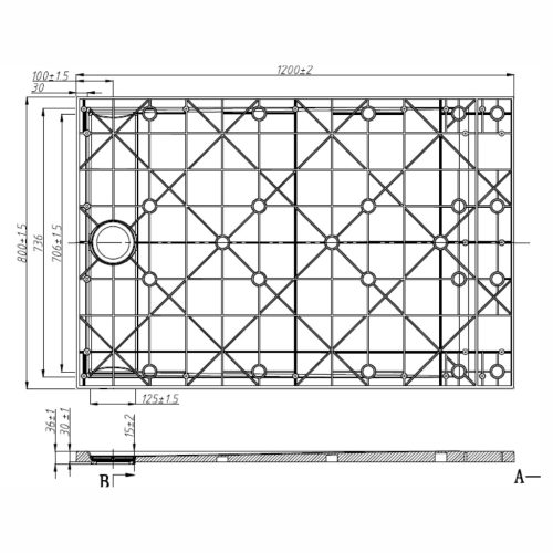 Welland Slim kőhatású zuhanytálca
