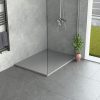 Kőhatású zuhanytálca - 90 x 130 cm - szürke
