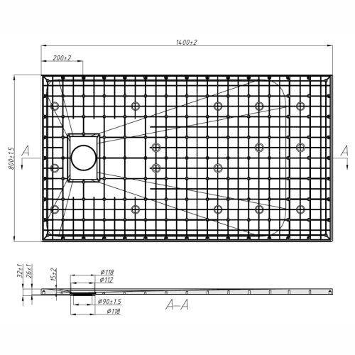 Welland Slim kőhatású zuhanytálca