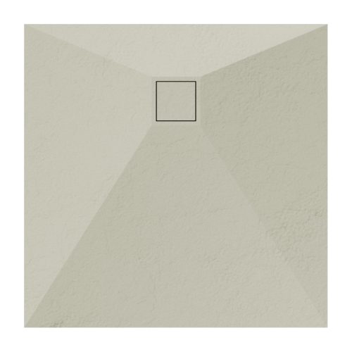 Kőhatású zuhanytálca - 80 x 80 cm - bézs