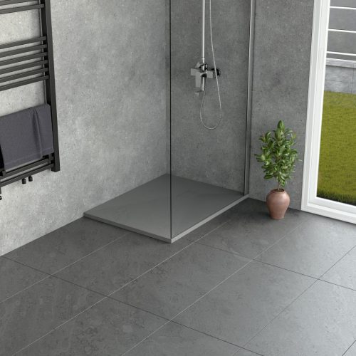 Kőhatású zuhanytálca - 70 x 90 cm - szürke