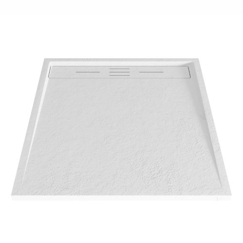 Kőhatású zuhanytálca - 80 x 90 cm - fehér