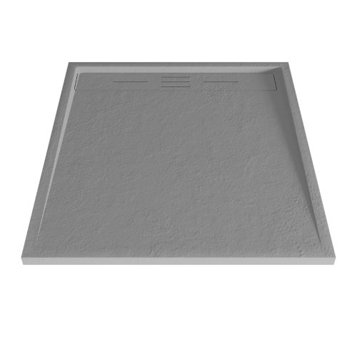Kőhatású zuhanytálca - 80 x 90 cm - szürke