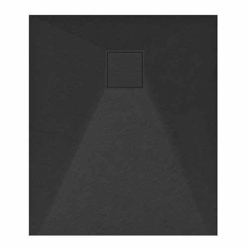 Kőhatású zuhanytálca - 80 x 90 cm - fekete