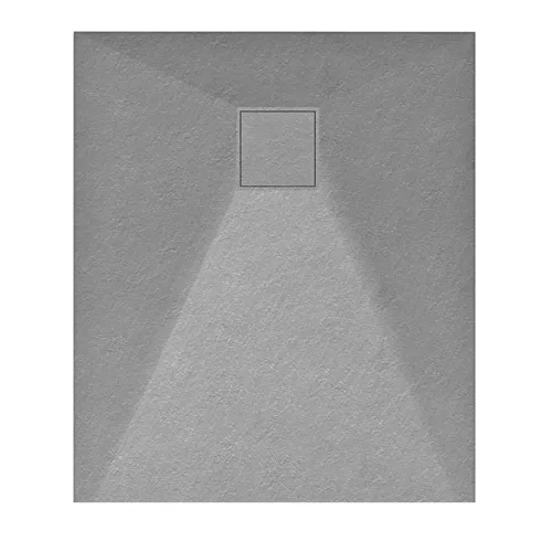 Kőhatású zuhanytálca - 80 x 90 cm - szürke