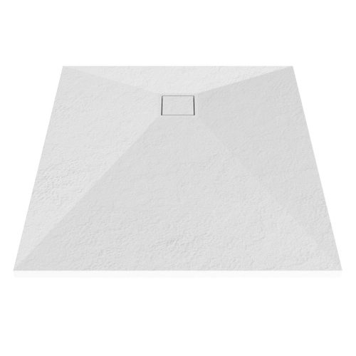 Kőhatású zuhanytálca - 80 x 90 cm - fehér