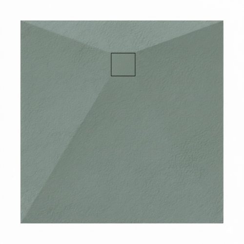Kőhatású zuhanytálca - 90 x 90 cm - zöld