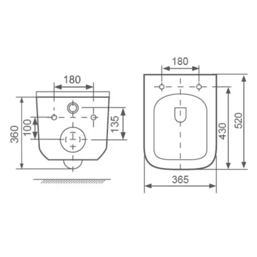 Welland Montana Tornado fali WC csésze + soft-close slim WC ülőke