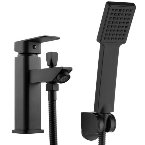 Welland Smart 2in1 mosdó/kád csaptelep + zuhanyrózsa - fekete