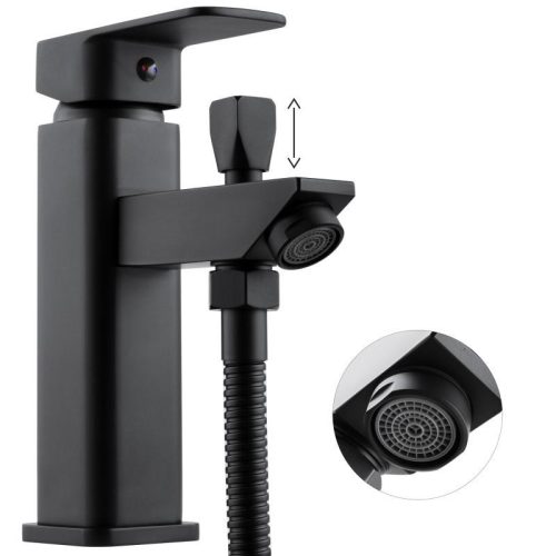 Welland Smart 2in1 mosdó/kád csaptelep + zuhanyrózsa - fekete