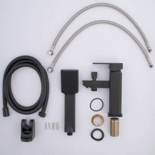 Welland Smart 2in1 mosdó/kád csaptelep + zuhanyrózsa - fekete