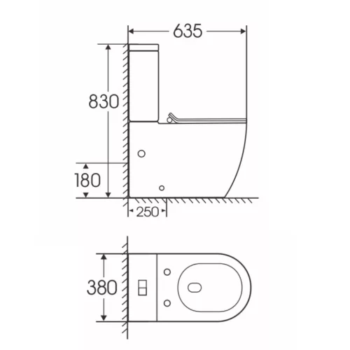 Welland H-7002 Tornado kompakt/monoblokk WC szett + soft-close slim WC ülőke - szürke