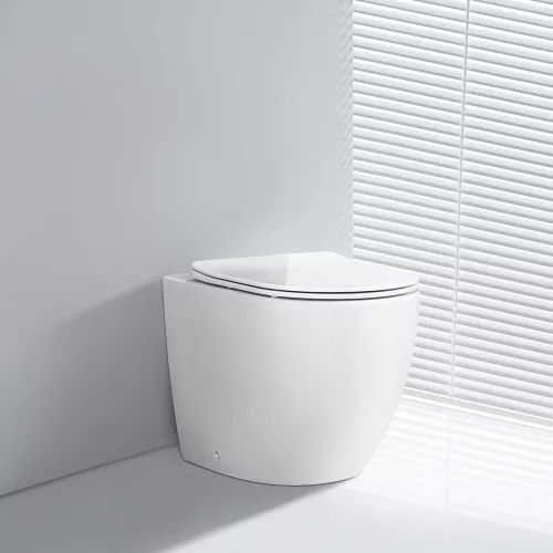 Padlóra építhető WC csésze soft-close ülőkével