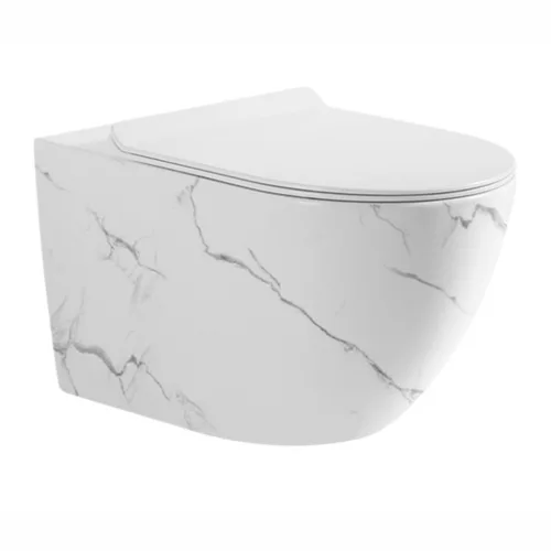 Welland Primo Tornado fali WC csésze + soft-close slim WC ülőke - márvány