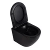 Welland Primo Rimless fali WC csésze + soft-close slim WC ülőke - fekete