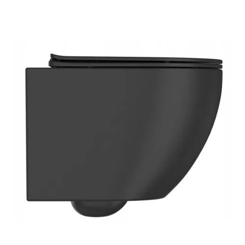 Welland Primo Rimless fali WC csésze + soft-close slim WC ülőke - fekete