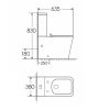 Welland H-7102 Tornado kompakt/monoblokk WC szett + soft-close slim WC ülőke - fekete
