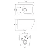 Welland Cono Tornado fali WC csésze + soft-close slim WC ülőke