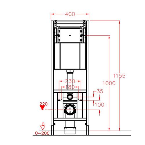 Welland H401A beépíthető WC Tartály